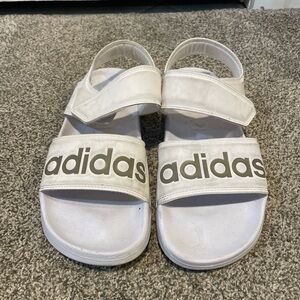 Adidas Adilette Sandals Women’s 9 Adjustable Velcro Straps Comfort Slides